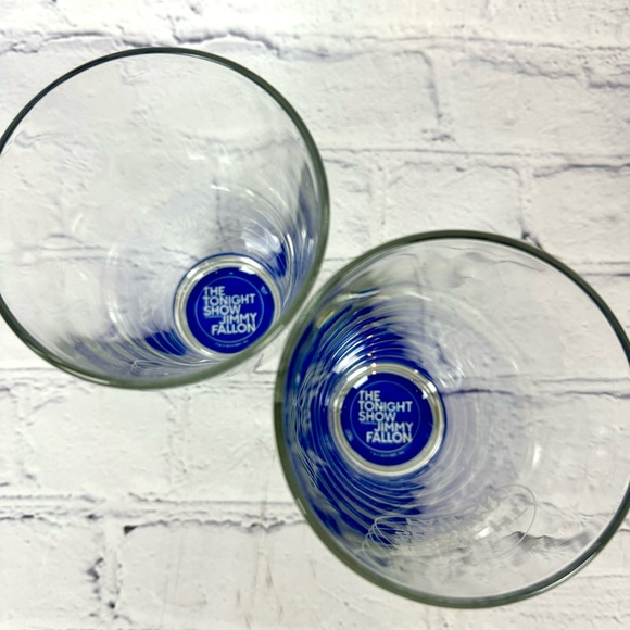 JIMMY FALLON The TONIGHT SHOW NBC Tumbler Glass x 2 - Picture 2 of 5